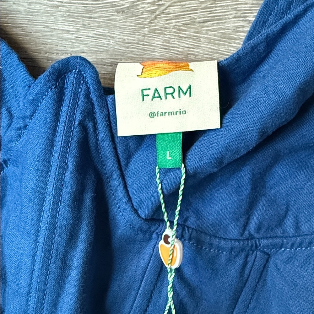 NEW Farm Rio Wide-Leg Belted Linen Viscose Jumpsuit Large - Picture 9 of 12